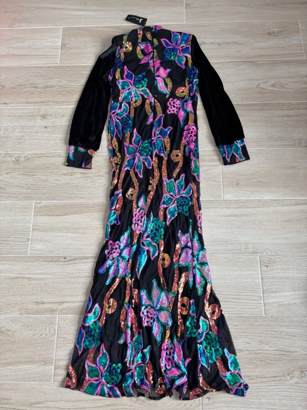 NWT MISSORD Cutout Lantern Sleeve Mermaid Sequin Dress XXL - Picture 11 of 11